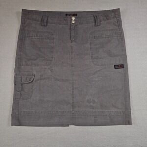 Kik Girl Skirt Women 16 Gray Cargo 90s Skater Y2K Grunge Cargo
